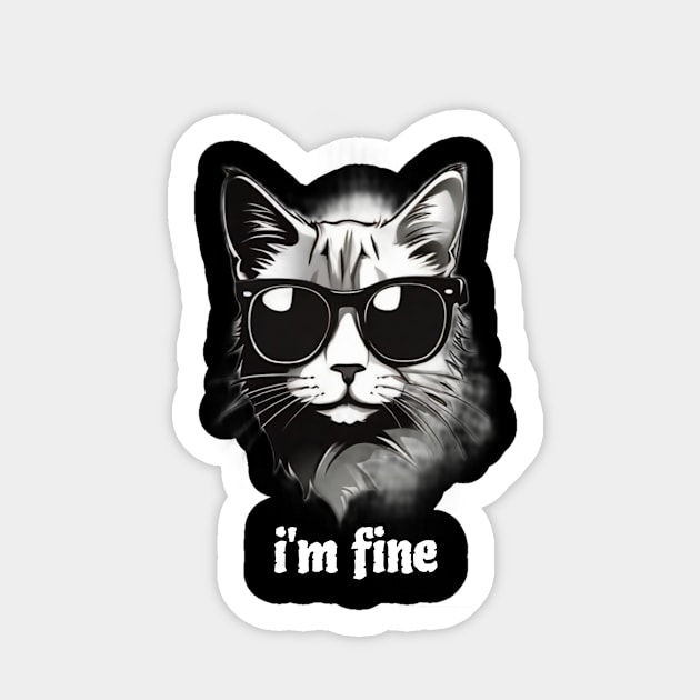 i'm fine Sticker by Raihani